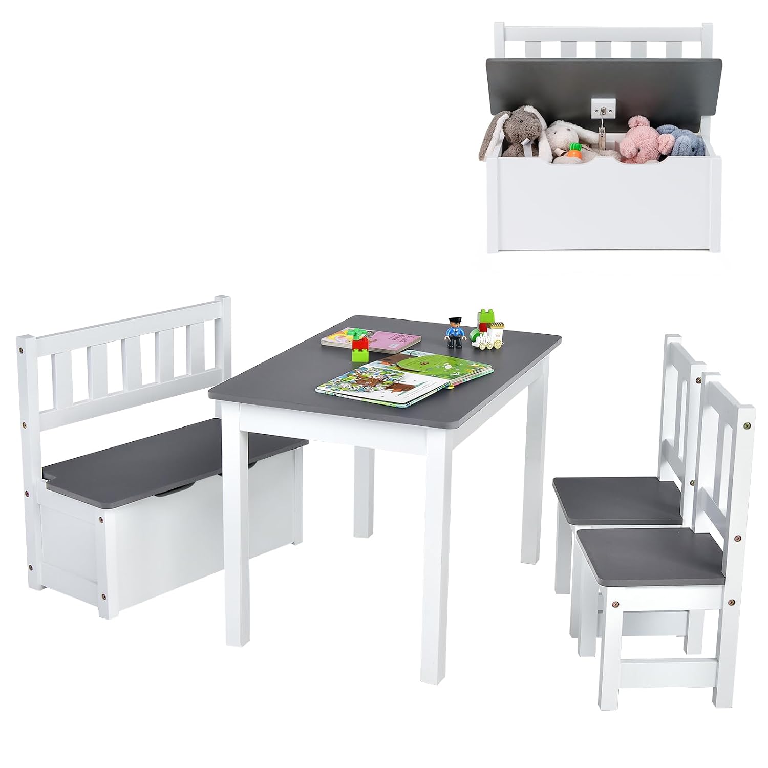 Art Craft Toddler - Ahşap Çocuk Masa ve Sandalye Seti,