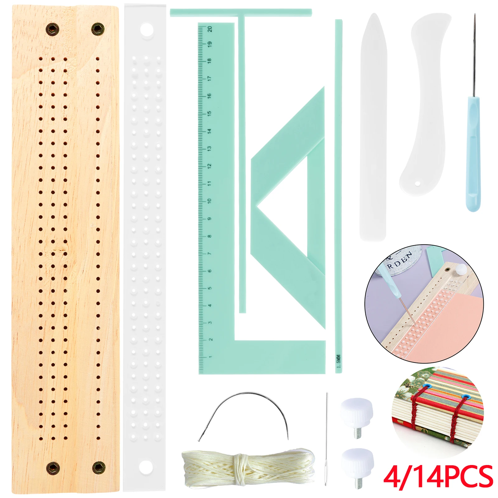 Art Craft Books - 14/4 adet Scrapbooking aracı kitap ciltleme