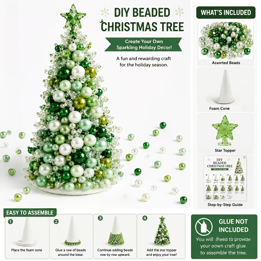 Art Craft Christmas Tree - Kendin Yap Boncuklu Noel Ağacı Seti,