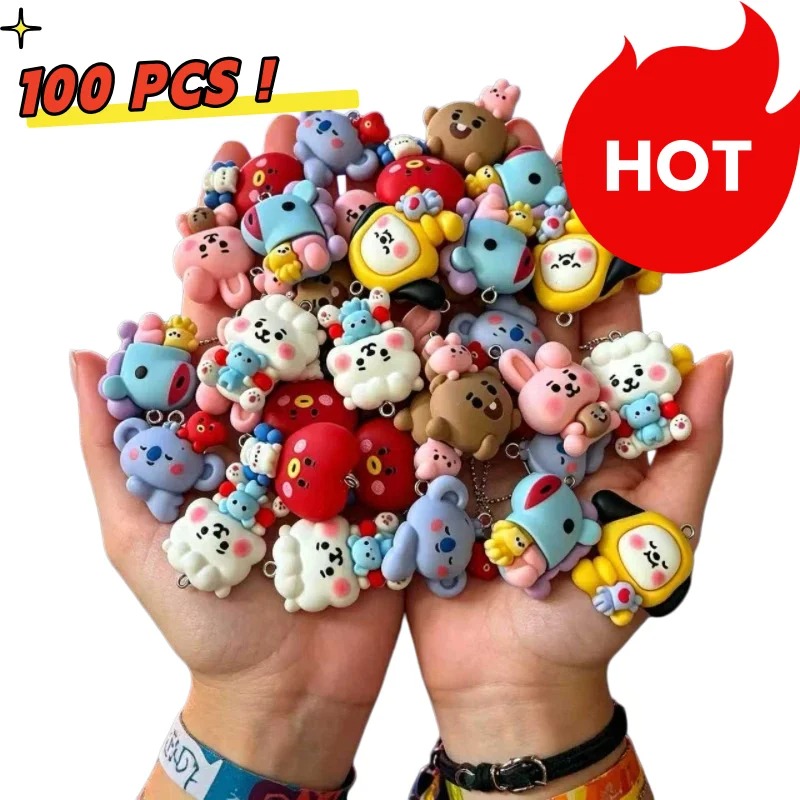 Art Craft Material - 7 adet BT21 Reçine Karikatür Figür