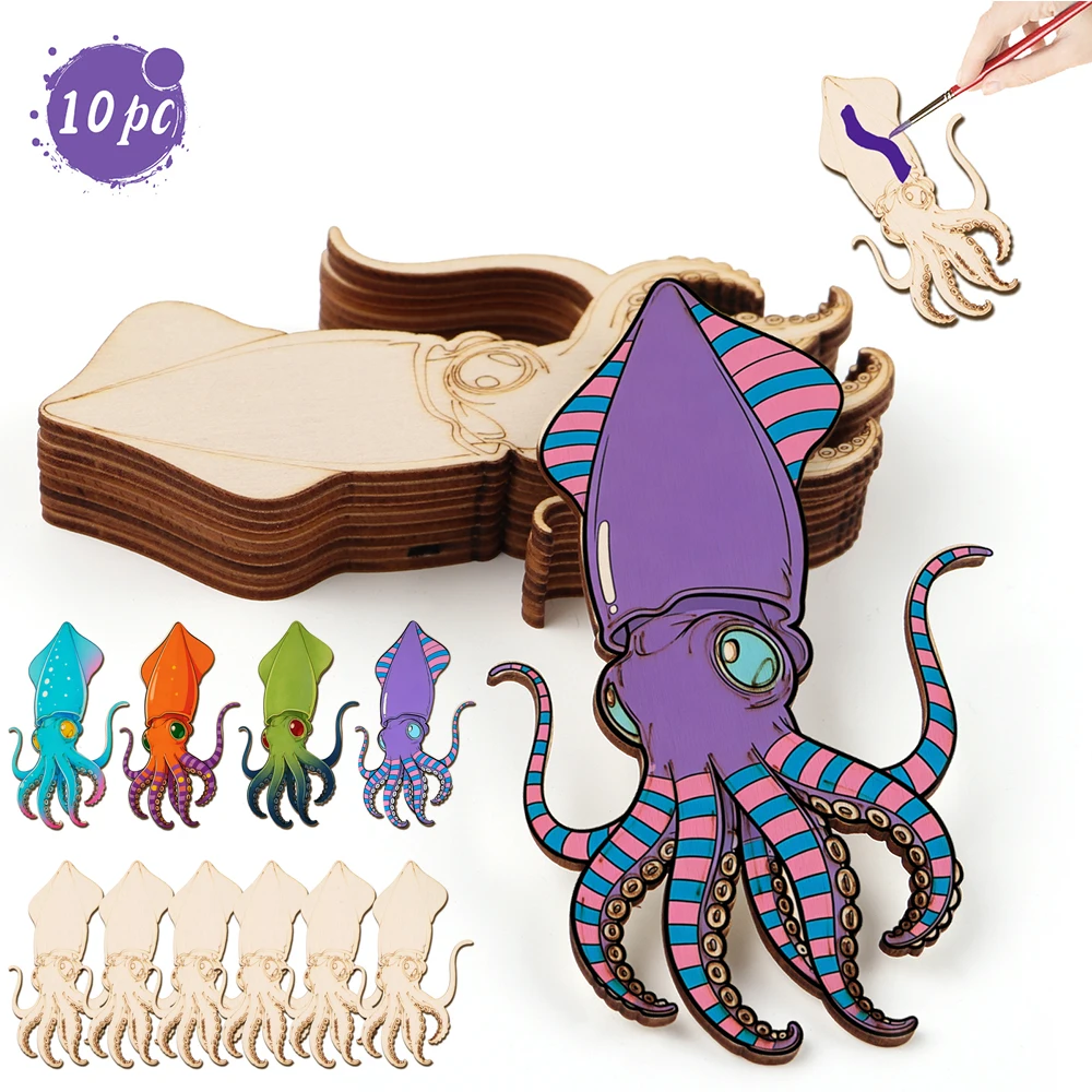 Art Craft Wood - 10 adet/takım Bitmemiş Ahşap El Sanatları