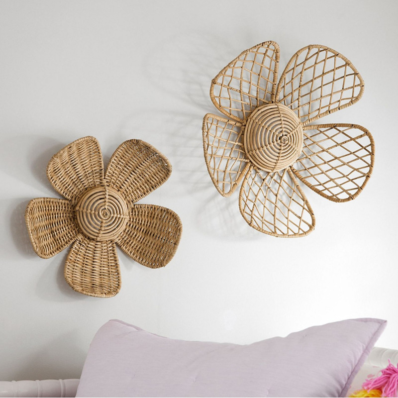 Art Craft Furniture - INS Nordic dokuma Rattan çiçek duvar