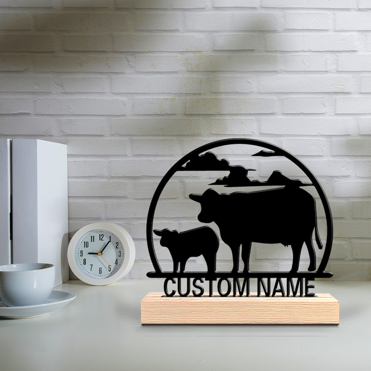 Art Craft Wood - 1 adet Moda İnek Kişiselleştirilebilir İsimli