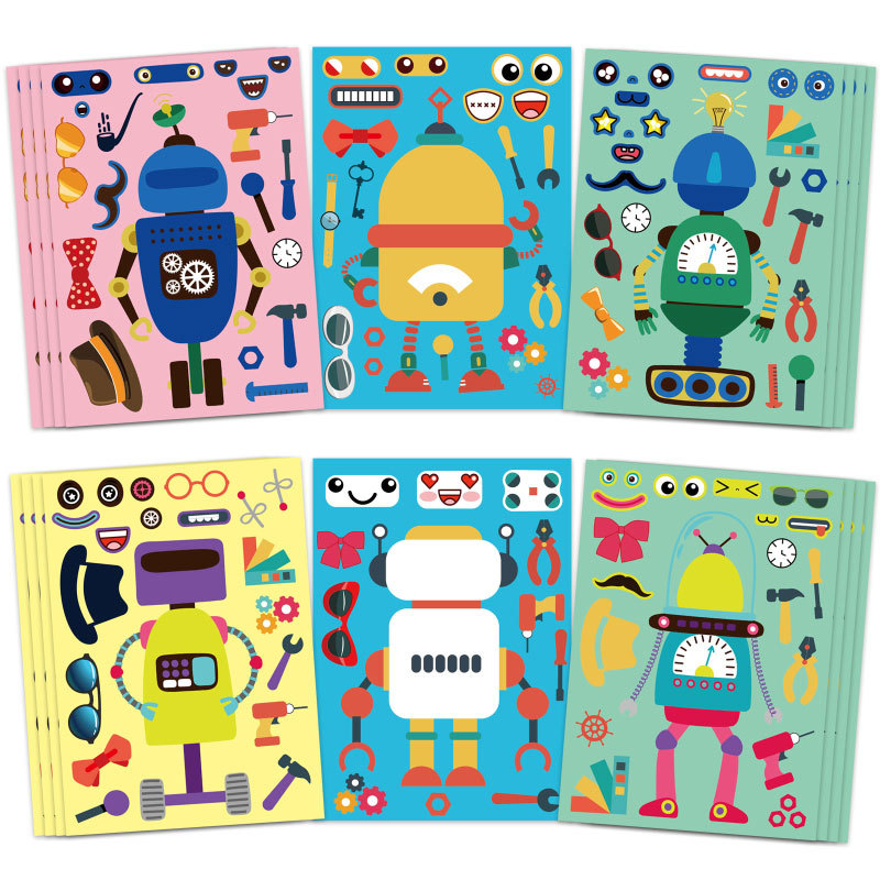 Robot çıkartmalarını birleştir - Art Craft Toddler incelemesi ve fiyatı