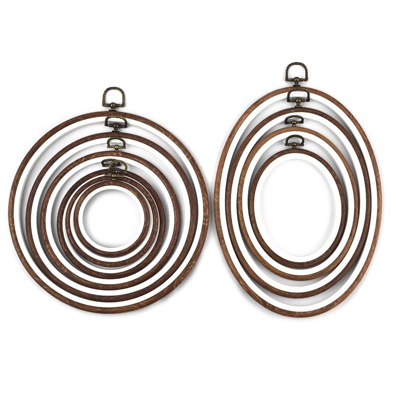 Yuvarlak Oval ahşap renk gerge - Embroidery Hoop Kit incelemesi ve fiyatı