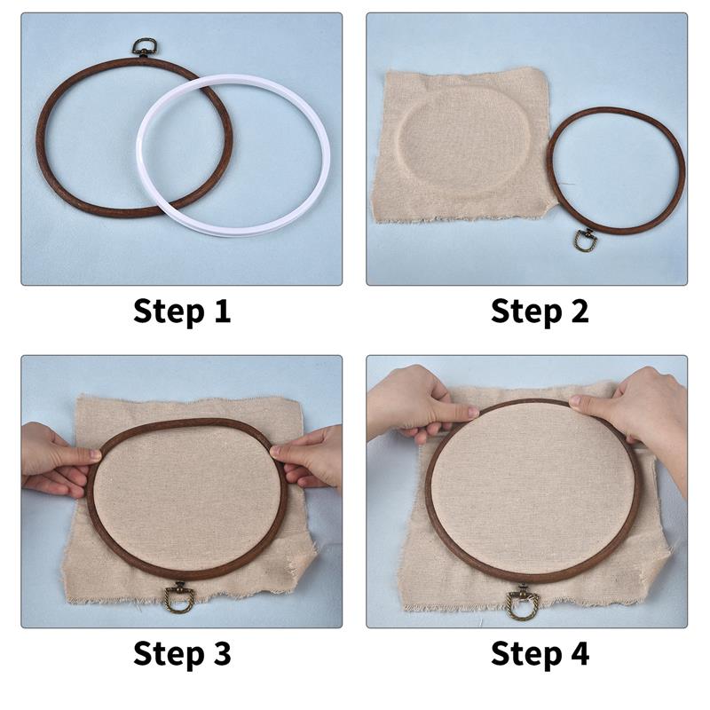 Yuvarlak Oval ahşap renk gerge - Embroidery Hoop Kit incelemesi ve fiyatı