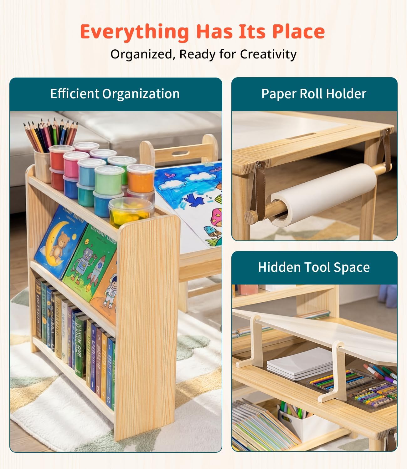 Çocuklar İçin Ahşap Sanat Masa - Art Craft Toddler incelemesi ve fiyatı