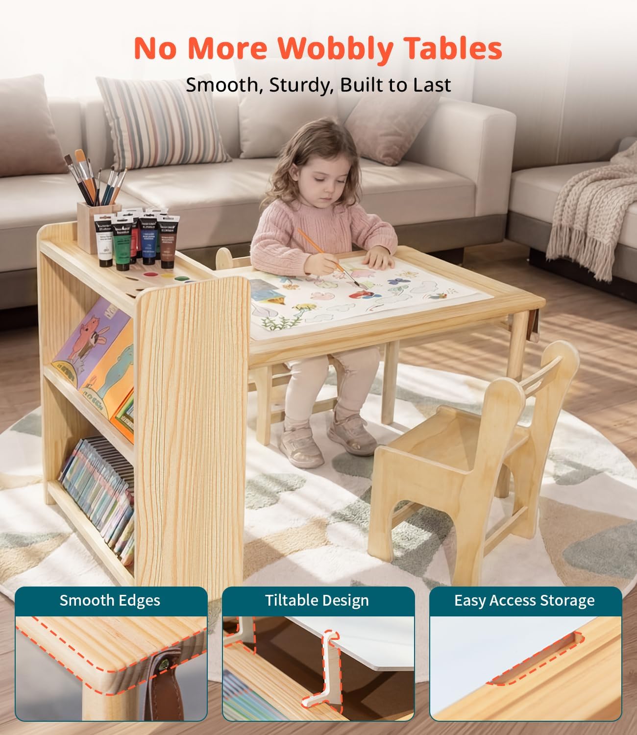 Çocuklar İçin Ahşap Sanat Masa - Art Craft Toddler incelemesi ve fiyatı