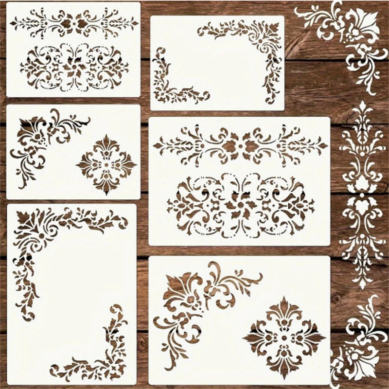 6 adet çiçek köşe şablonları b - Art Craft Furniture incelemesi ve fiyatı