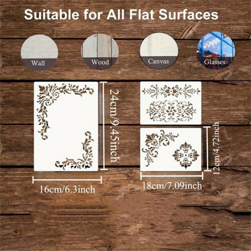6 adet çiçek köşe şablonları b - Art Craft Furniture incelemesi ve fiyatı