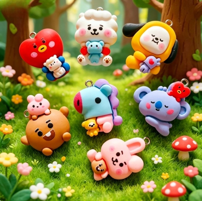 7 adet BT21 Reçine Karikatür F - Art Craft Material incelemesi ve fiyatı