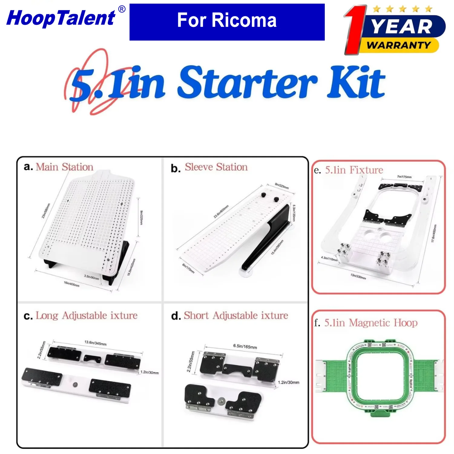 Ricoma Creator EM1010 MT1501TC - Embroidery Hoop Kit incelemesi ve fiyatı