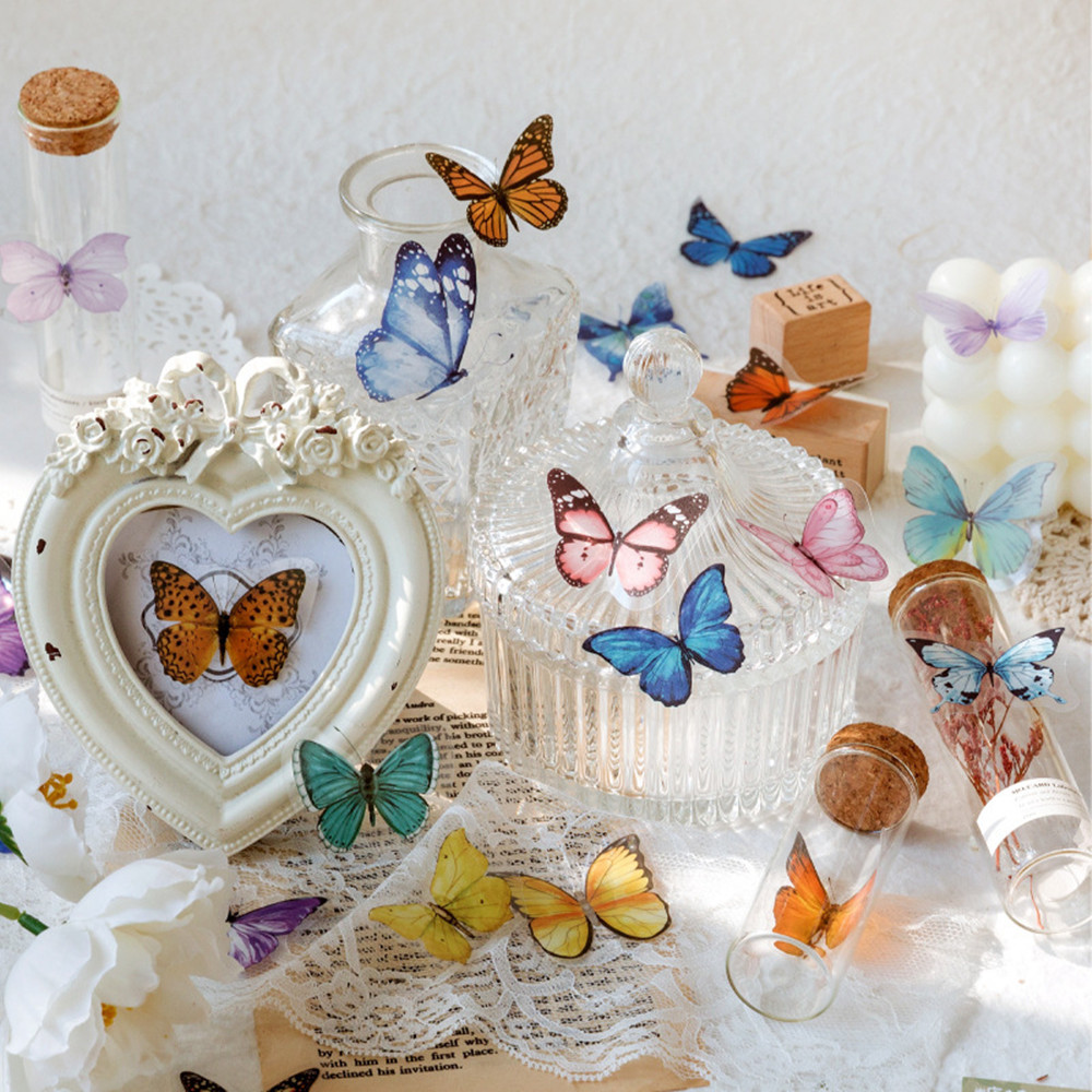 40 adet/torba kelebek çıkartma - Art Craft Books incelemesi ve fiyatı